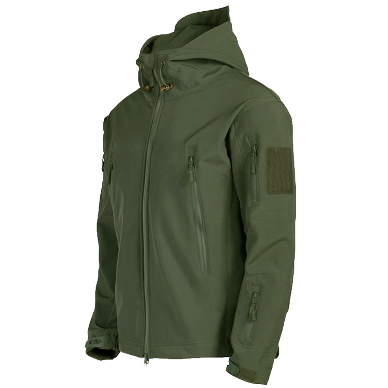 Men's Softshell Winter Jacket - Hooded Full-Zip