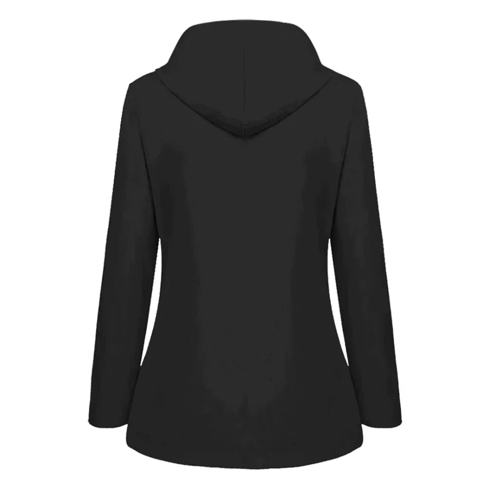 Women's Waterproof Hooded Jacket - Warm Lining Design