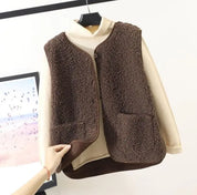 Women's Vest - Textured Finish with Front Pockets