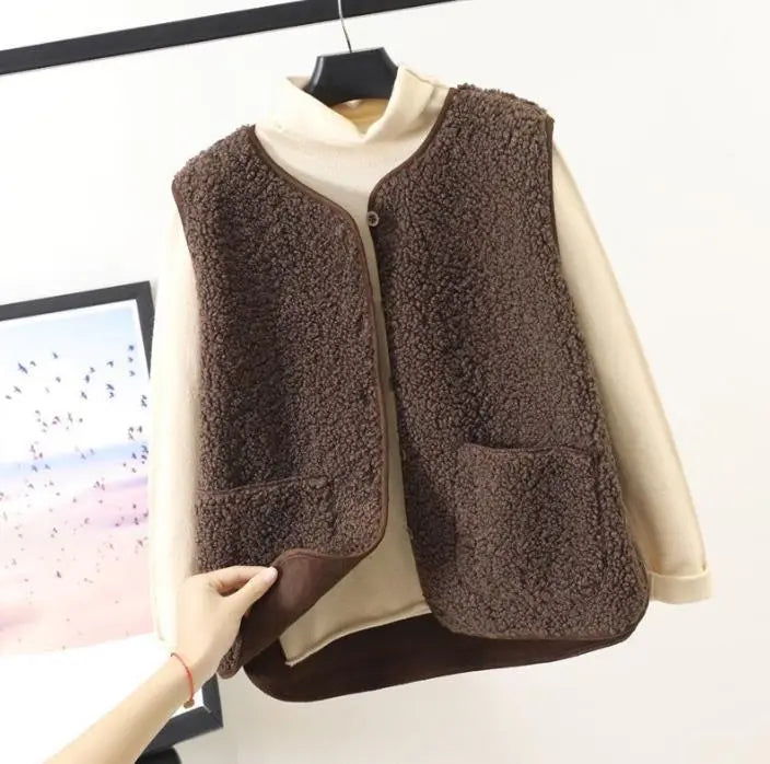 Women's Vest - Textured Finish with Front Pockets