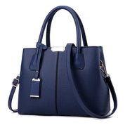 Women's Leather Crossbody Tote Bag - Classic Plaid Chic Versatile