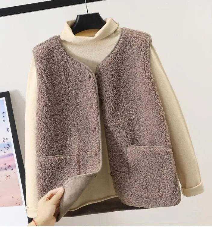 Women's Vest - Textured Finish with Front Pockets