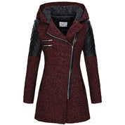 Women's Coat - Asymmetric Zip and Quilted Panels