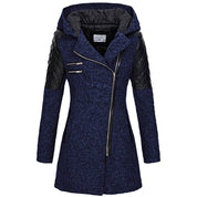 Women's Coat - Asymmetric Zip and Quilted Panels