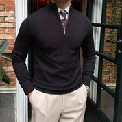 Men's Jumper - Quarter-Zip with High Neck