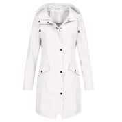 Women's Oversized Waterproof Jacket - Hooded & All-Weather Protection