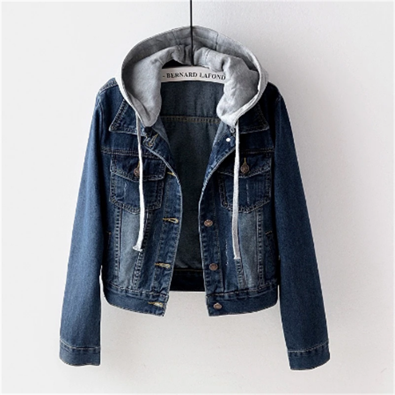 Stylish Denim Jacket with Hoodie for Women