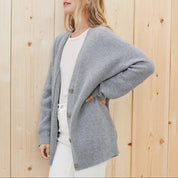Women's Relaxed Fit Knit Cardigan - Lightweight Layering Piece