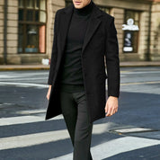 Men's Coat - Single-Breasted with Notch Lapel