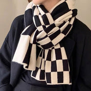 Women's Scarf - Checkered Knit