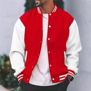 Stylish and Classic Bomber Jacket with Snap Buttons for Men