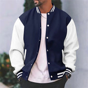 Stylish and Classic Bomber Jacket with Snap Buttons for Men