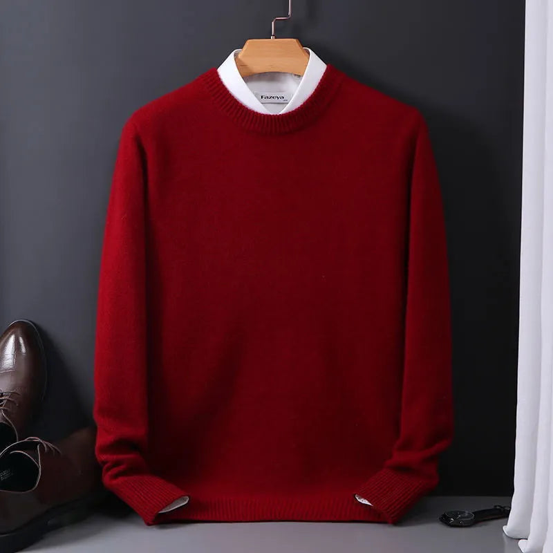 Men's Jumper - Crew Neck in Solid Colour