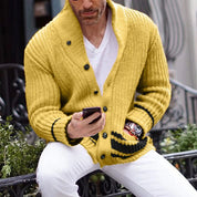 Men's Cardigan - Shawl Collar with Button Front