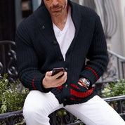 Men's Cardigan - Shawl Collar with Button Front