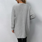 Women's Long V-Neck Cardigan - Autumn Winter Layer