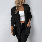 Women's Long V-Neck Cardigan - Autumn Winter Layer