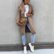 Women's Classic Long Knit Cardigan - Versatile All-Season Layer
