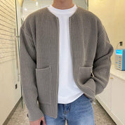 Men's Trendy Knitted Zip Cardigan - Versatile Casual Layer