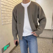 Men's Trendy Knitted Zip Cardigan - Versatile Casual Layer