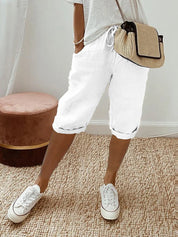 Women's Summer Drawstring Shorts - Lightweight Breathable Casual