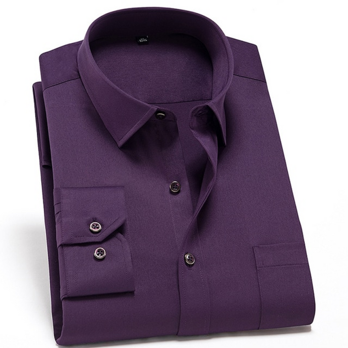 Men's Stretch Dress Shirt - Slim Fit & Wrinkle-Free