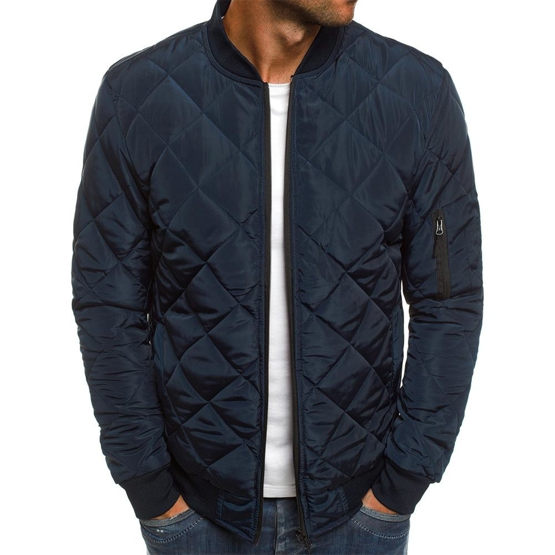 Comfortable and Casual Bomber Jacket with Zip Pockets for Men