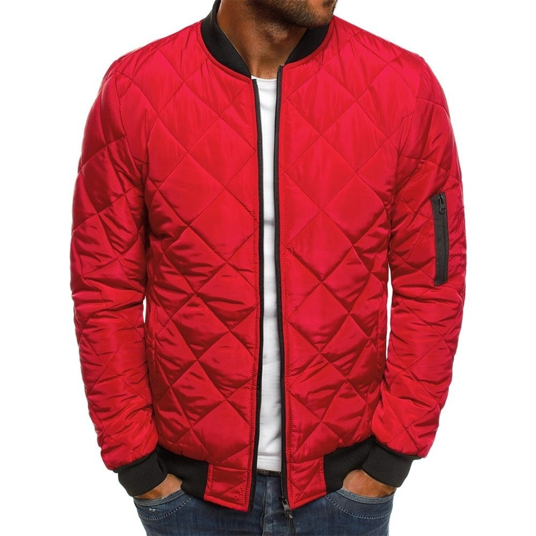 Comfortable and Casual Bomber Jacket with Zip Pockets for Men