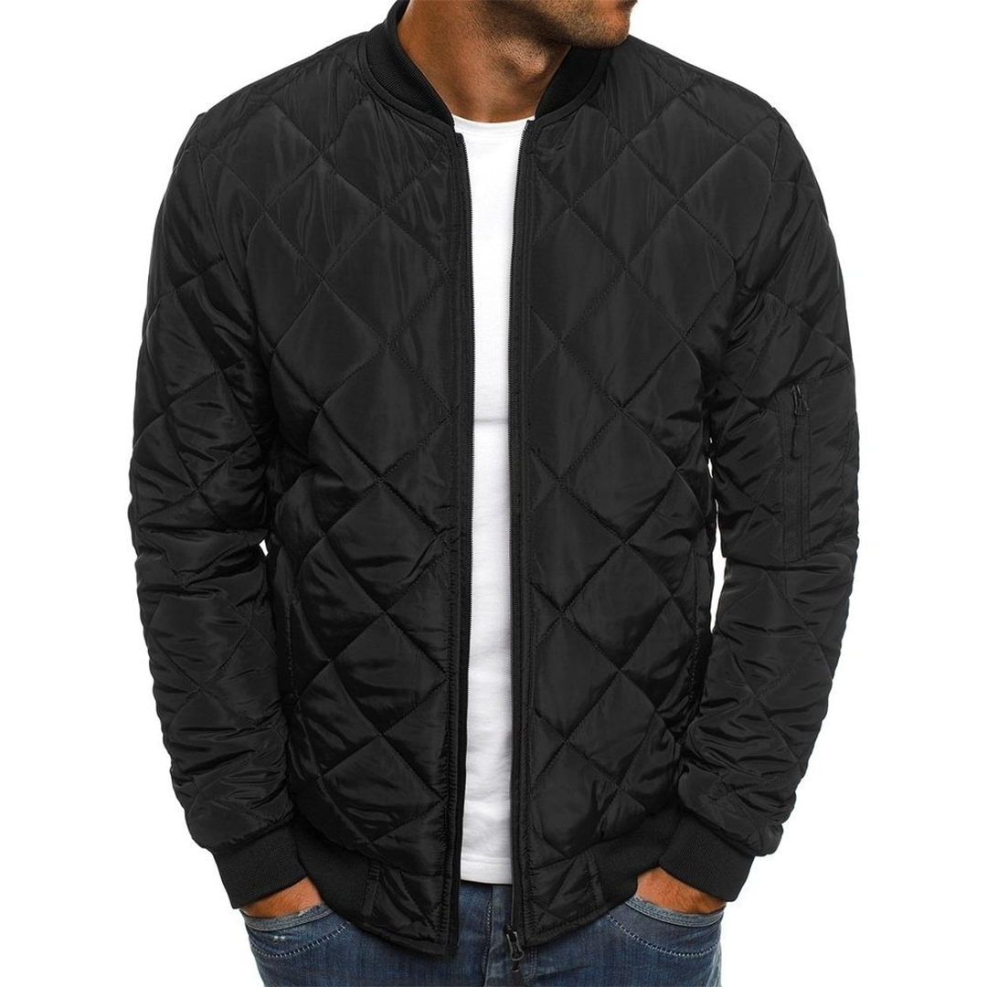 Comfortable and Casual Bomber Jacket with Zip Pockets for Men