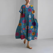 Chic and Stylish Loose Fit Printed Dress for Women