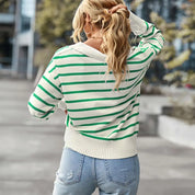 Isabel - Striped Collar Pullover for Women