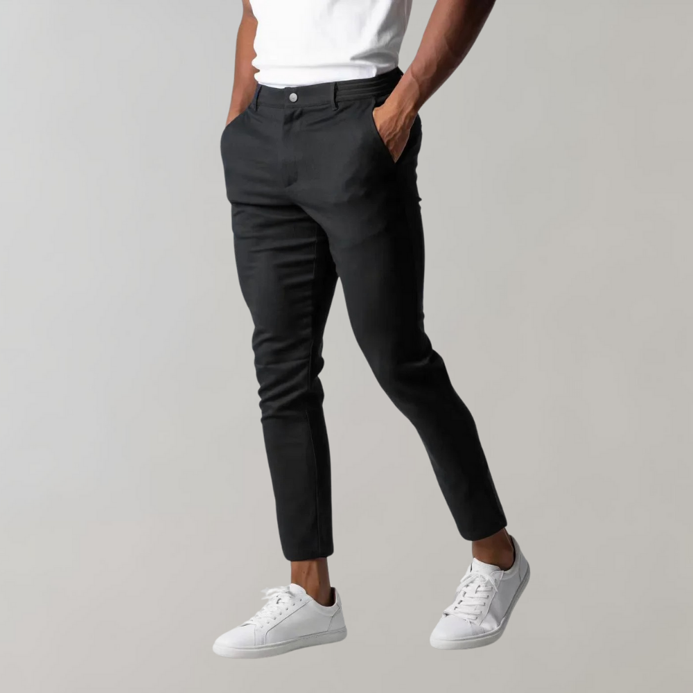 Men's Chino Work Trousers - Slim Fit & Ankle Length