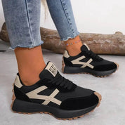 Women's Trainers - Chunky Sole with Contrast Panel Design