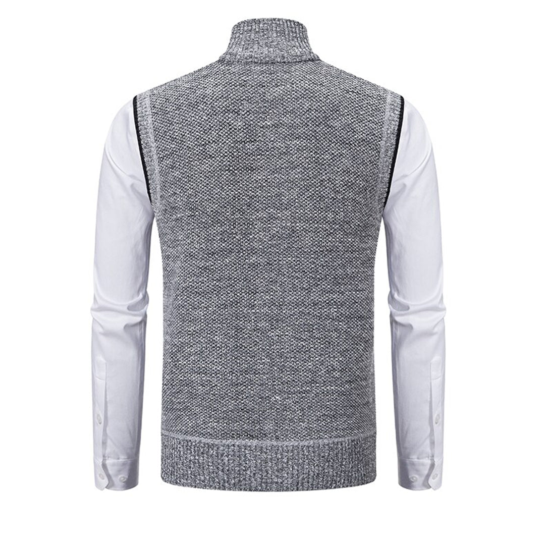 Men's Gilet - Stand Collar with Full Zip Fastening