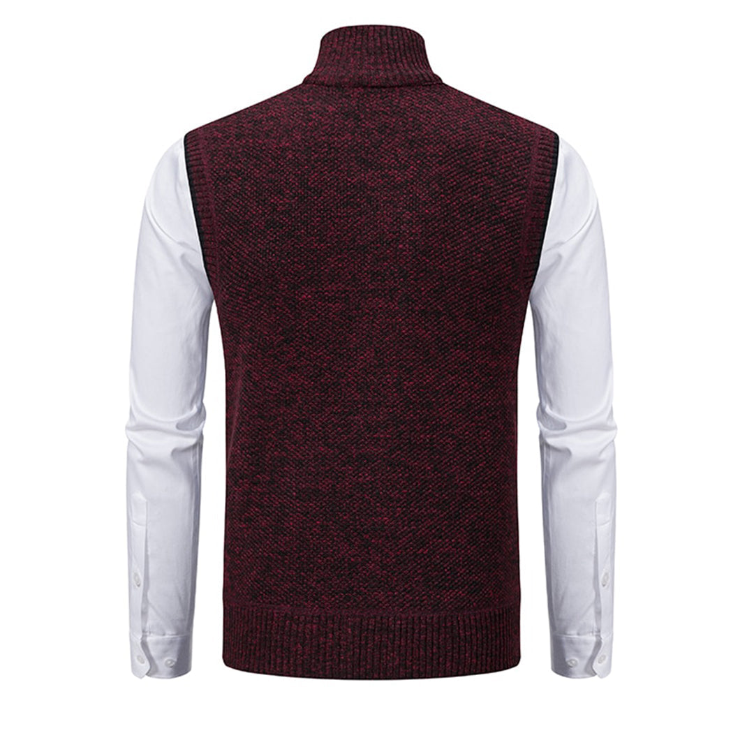 Men's Gilet - Stand Collar with Full Zip Fastening