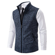Men's Gilet - Stand Collar with Full Zip Fastening