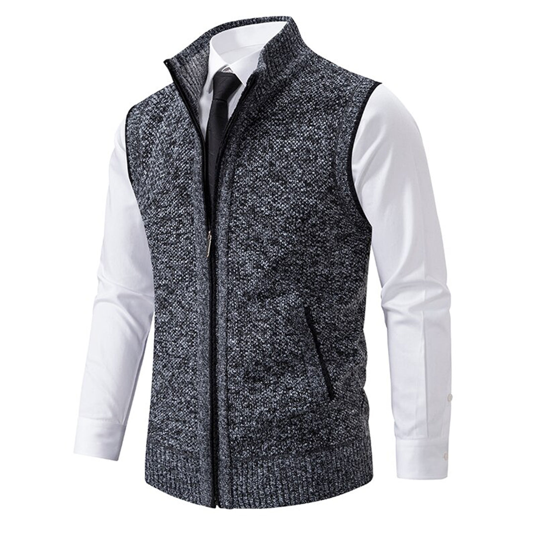 Men's Gilet - Stand Collar with Full Zip Fastening