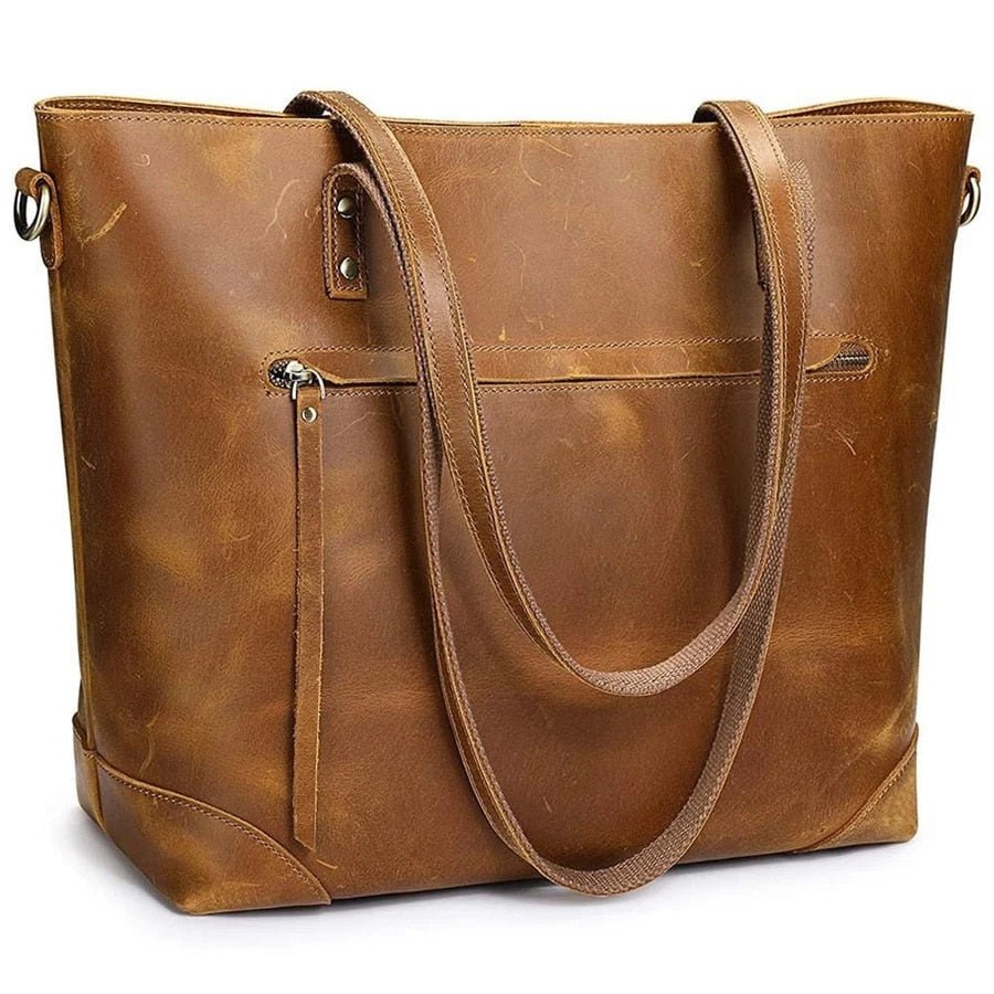 Women's Vintage Carry Tote Bag - Timeless Spacious Versatile