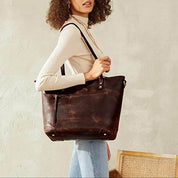 Women's Vintage Carry Tote Bag - Timeless Spacious Versatile