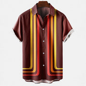 Retro Summer Shirt with Short Sleeves for Men