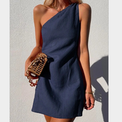 Elegant and Casual One Shoulder Dress for Women