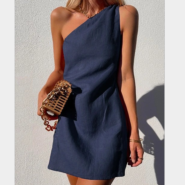 Elegant and Casual One Shoulder Dress for Women