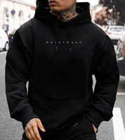 Men's Oversized Hoodie - 'Originals' Graphic & Kangaroo Pocket