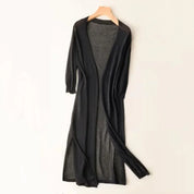 Women's Stylish Long Cardigan - Open-Front Style