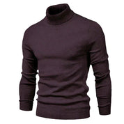 Men's Roll Neck Jumper - Ribbed Slim Fit Design