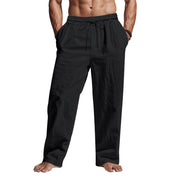Comfortable Linen Trousers with Drawstring Waist for Men