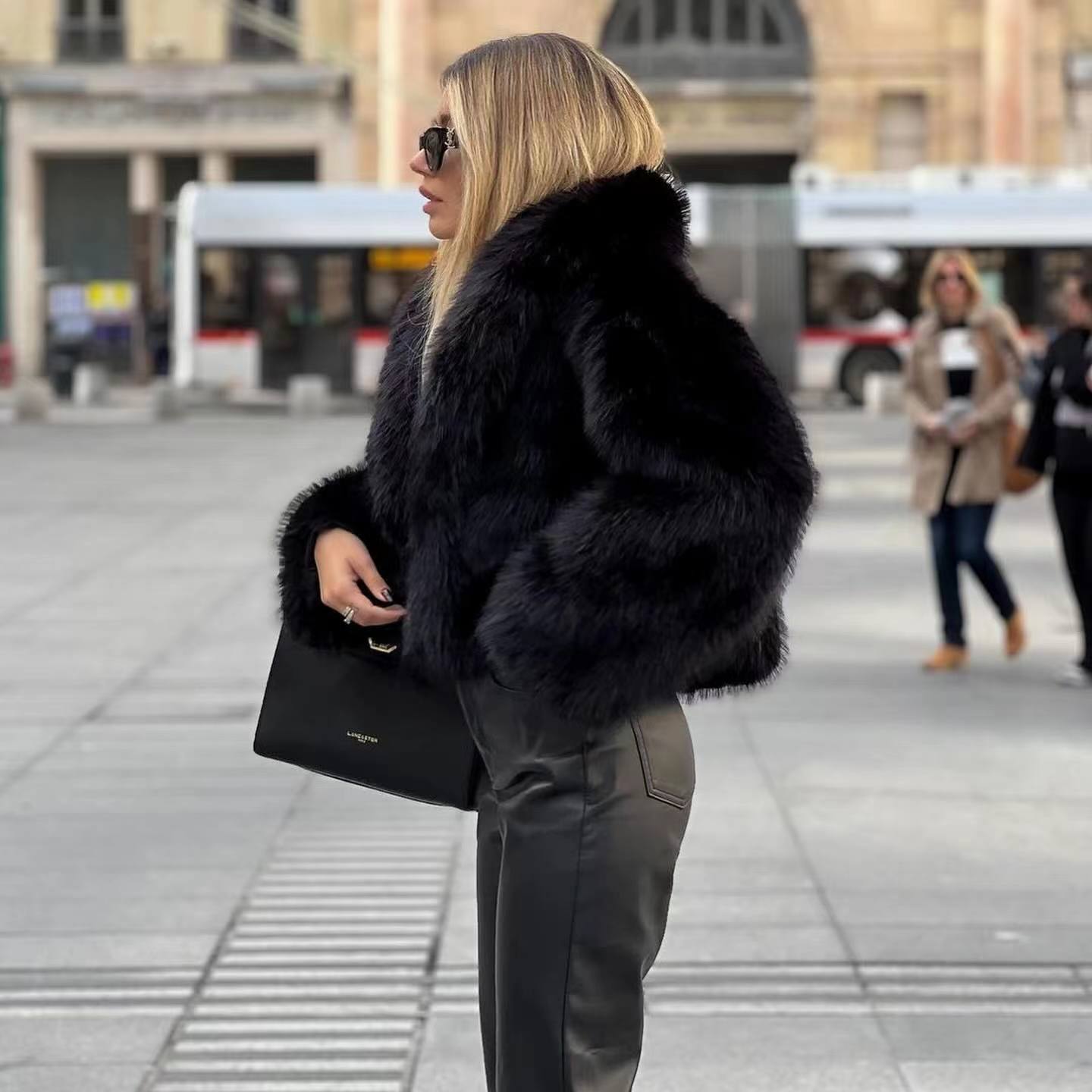 Women's Fur Winter Jacket - Elegant Outerwear