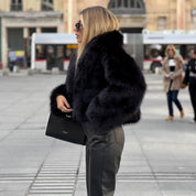 Women's Fur Winter Jacket - Elegant Outerwear