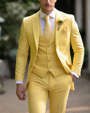 Men's Three-Piece Suit - Peak Lapel & Slim-Fit