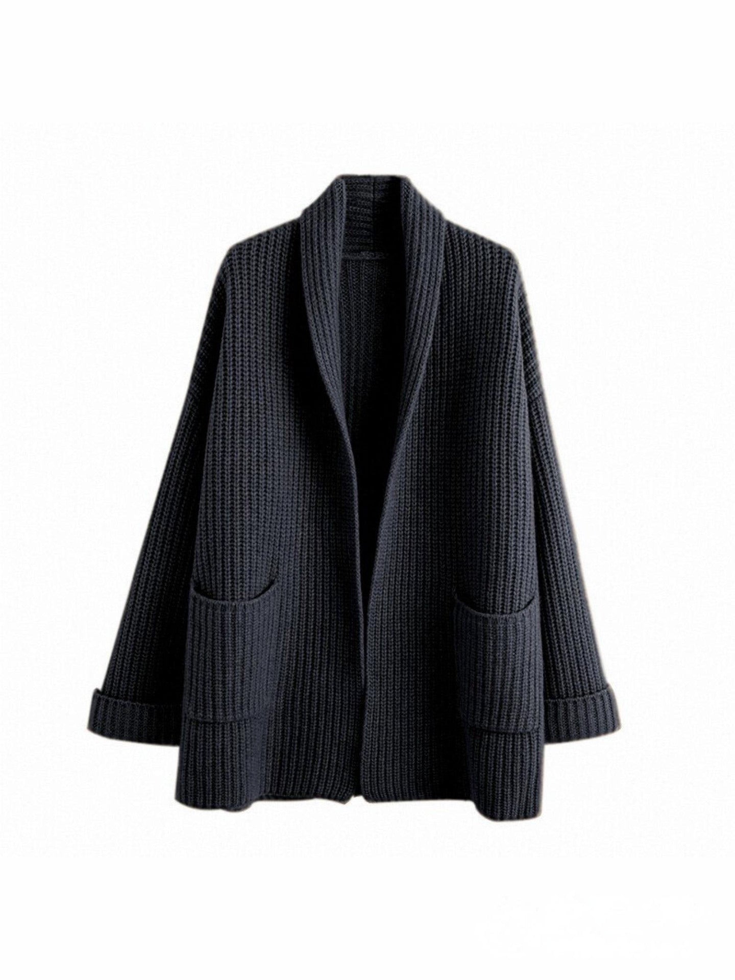 Women's Long Knitted Cardigan - Stylish Oversized Fit